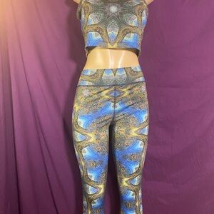 Women's Earth Patterned Yoga Set